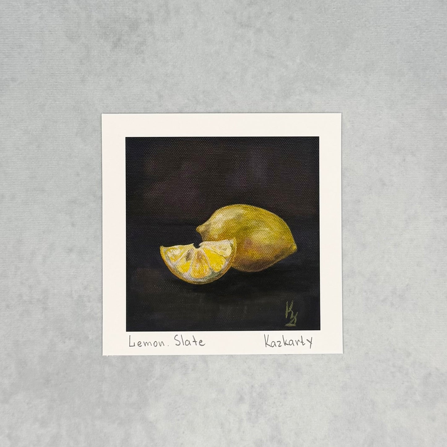 Lemon. Slate. Print
