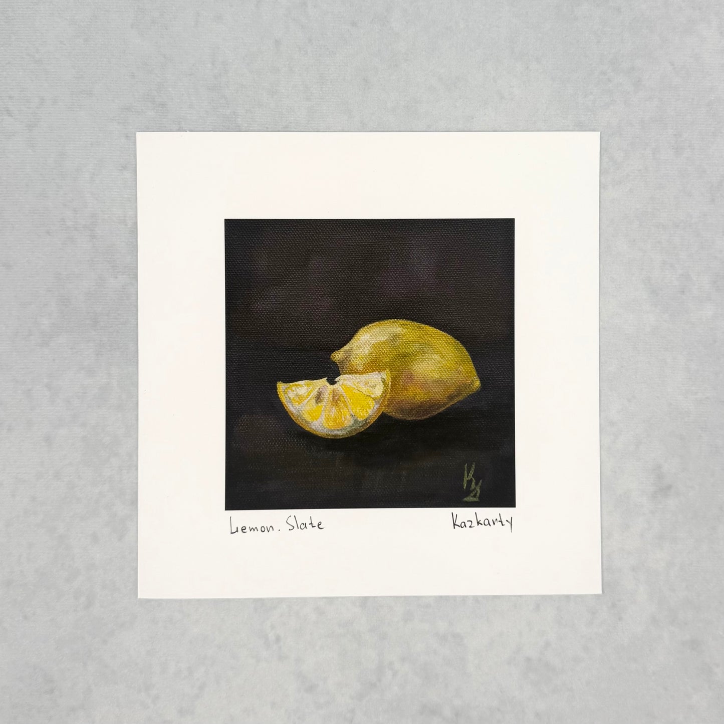 Lemon. Slate. Print