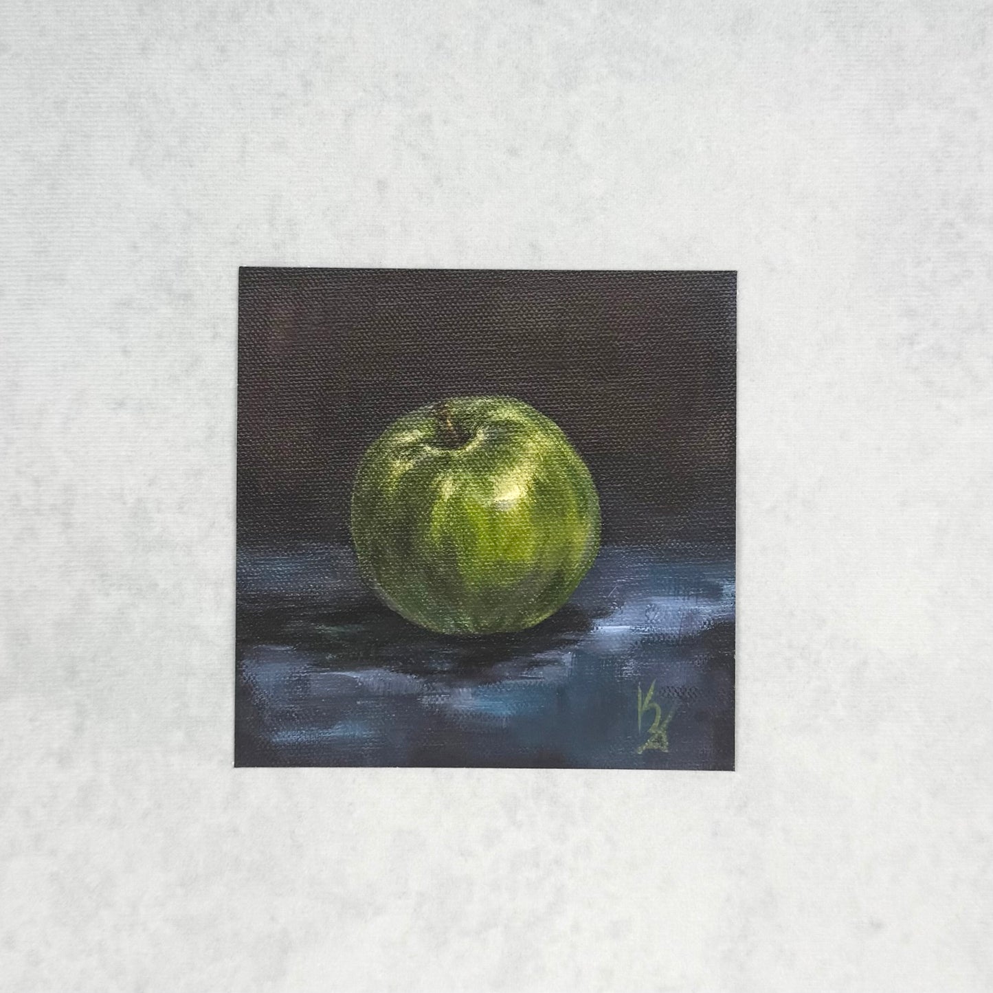 Granny apple. Slate. Print