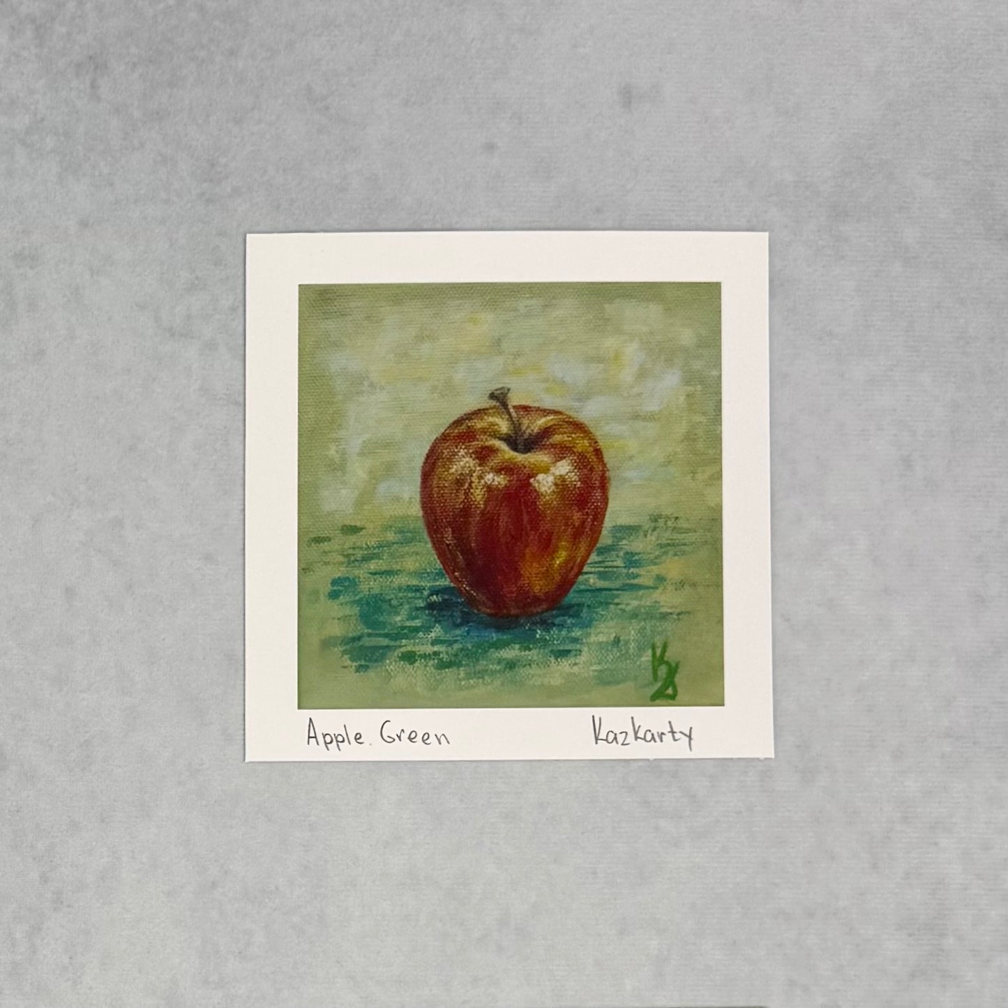 Apple. Green. Print