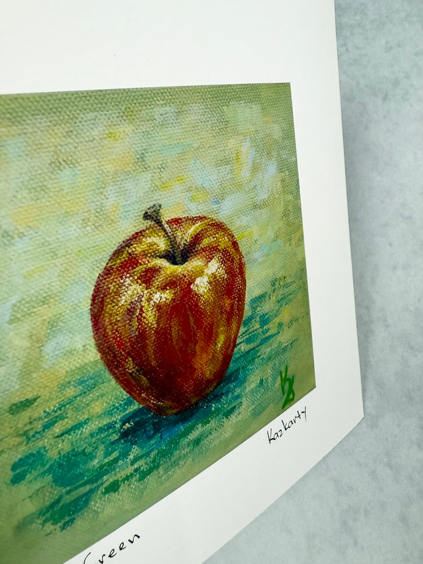 Apple. Green. Print