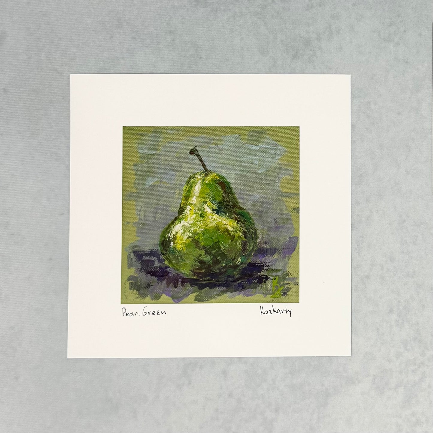 Pear. Green. Print