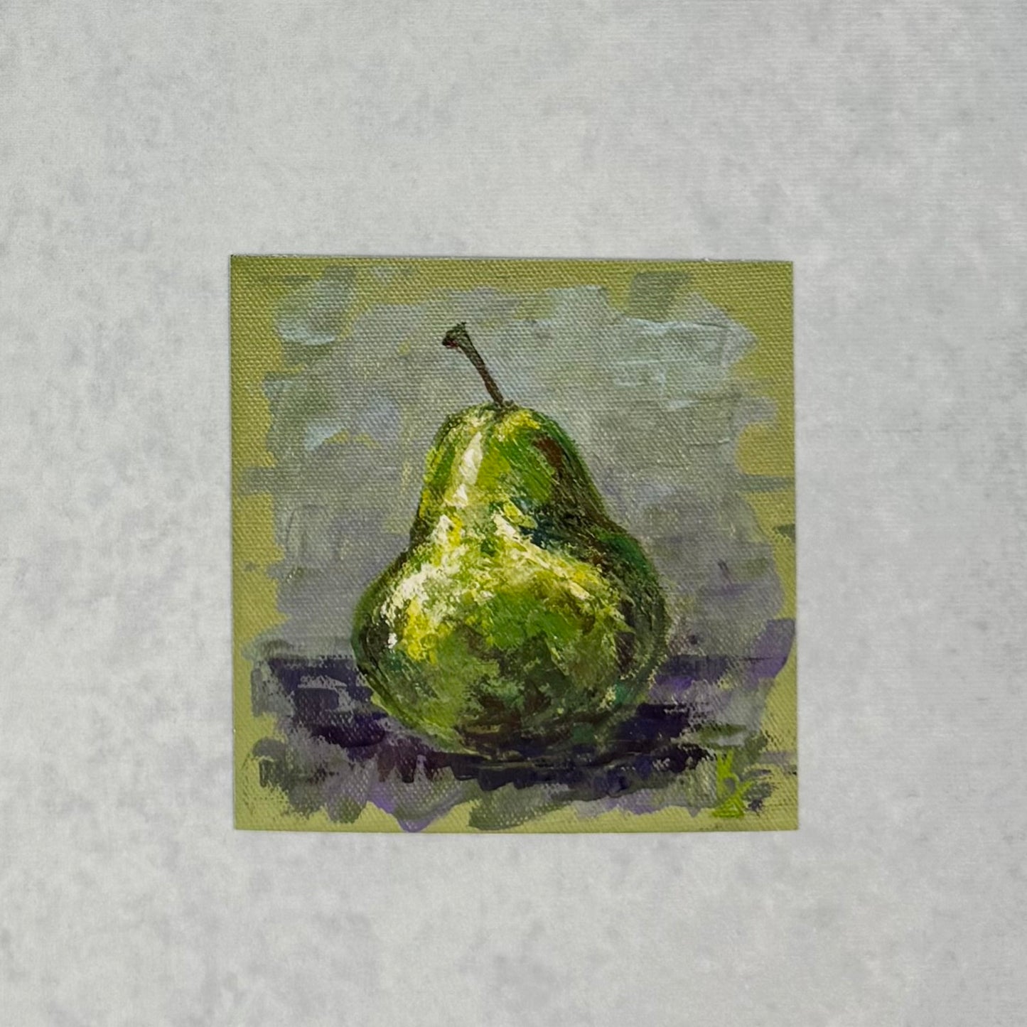 Pear. Green. Print