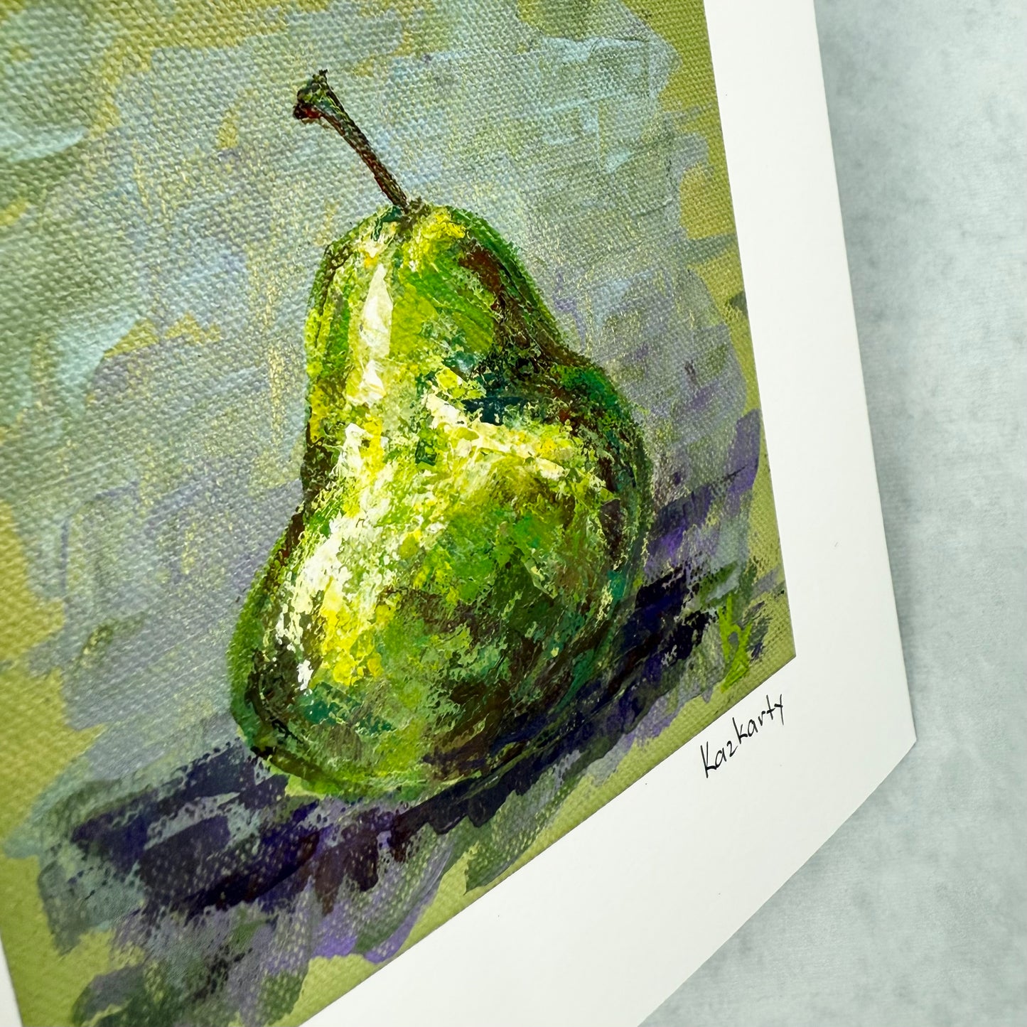 Pear. Green. Print