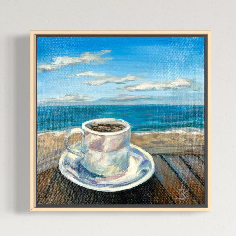 Coffee Breeze. Blue. Print