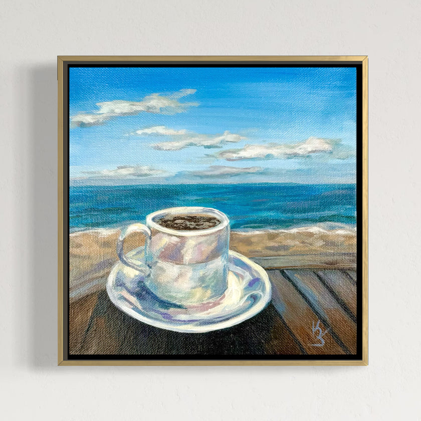 Coffee Breeze. Blue. Print