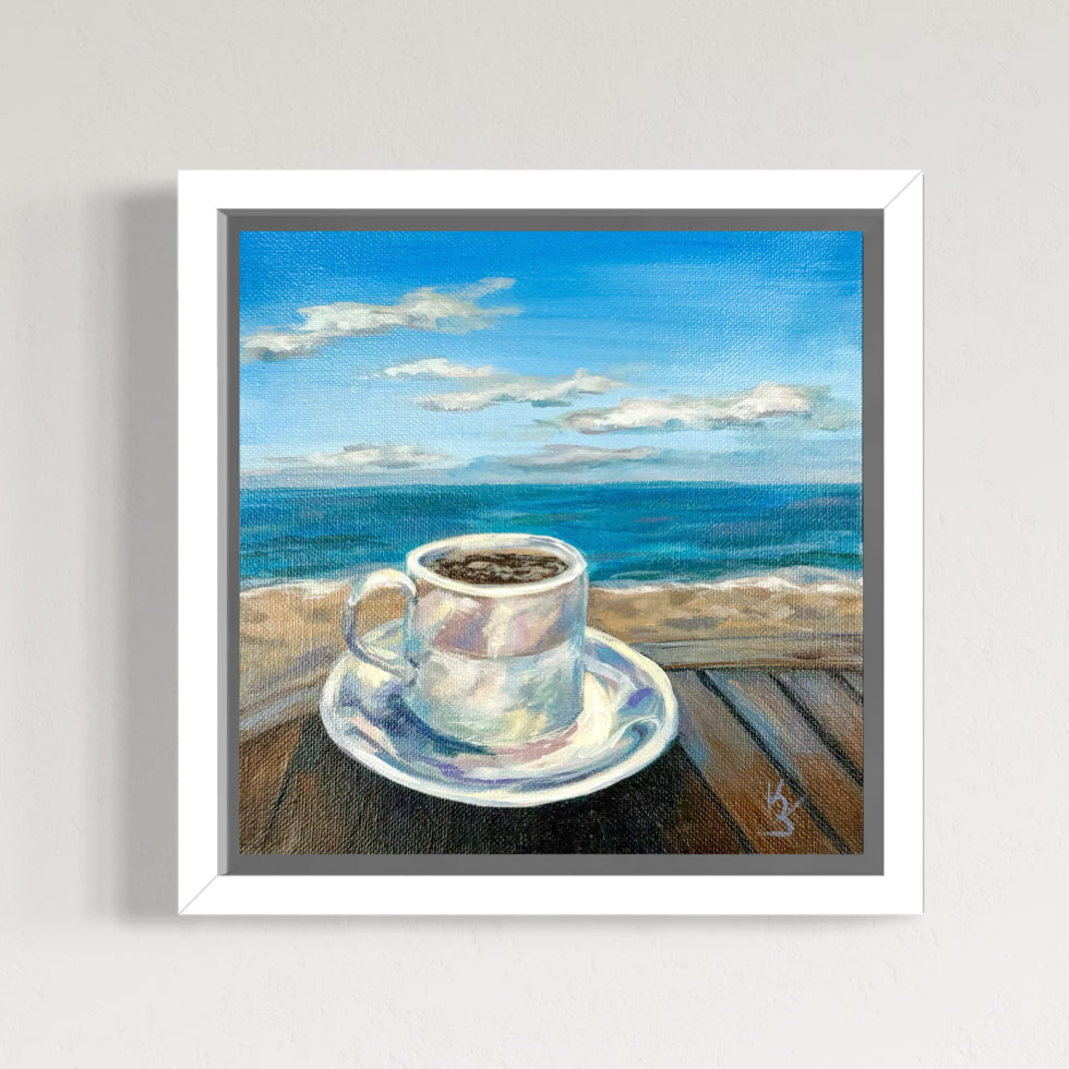 Coffee Breeze. Blue. Print
