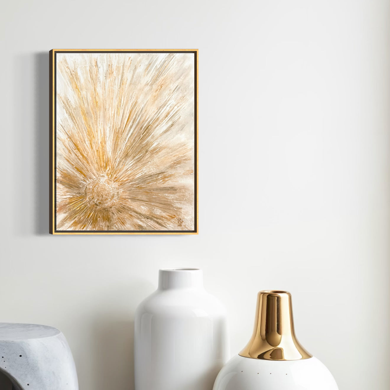 Solar Mandala. Honey gold