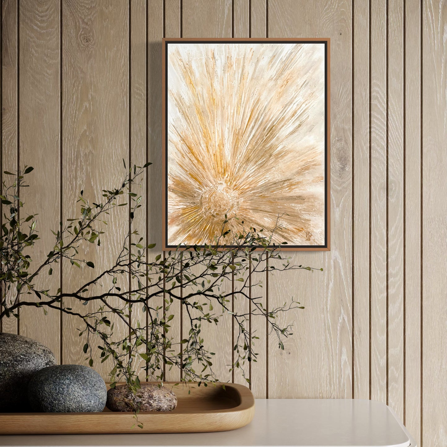 Solar Mandala. Honey gold