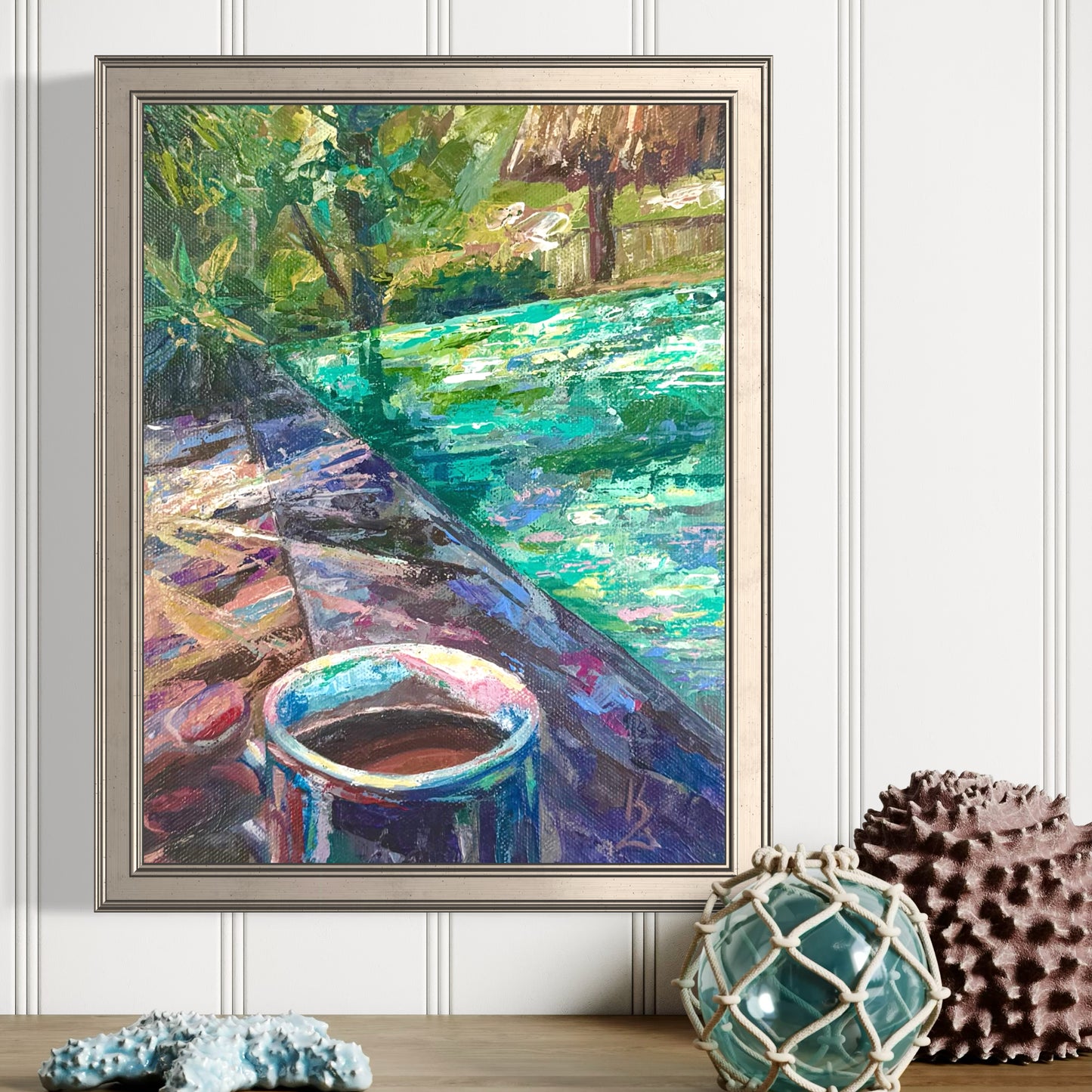 Coastal Coffee. Deep violet. Print