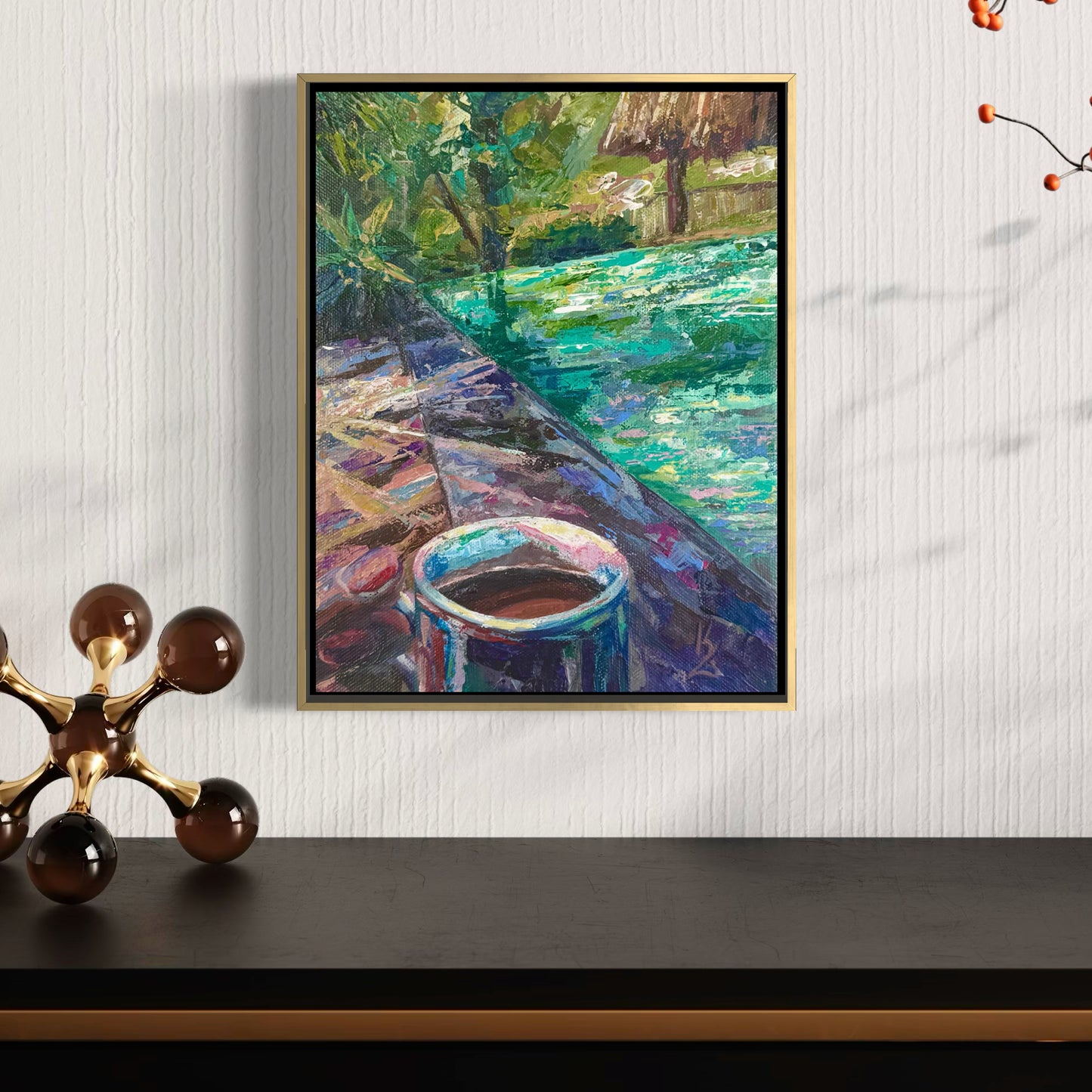Coastal Coffee. Deep violet. Print