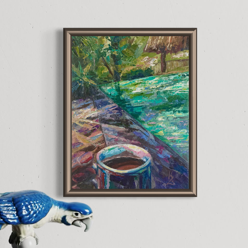 Coastal Coffee. Deep violet. Print