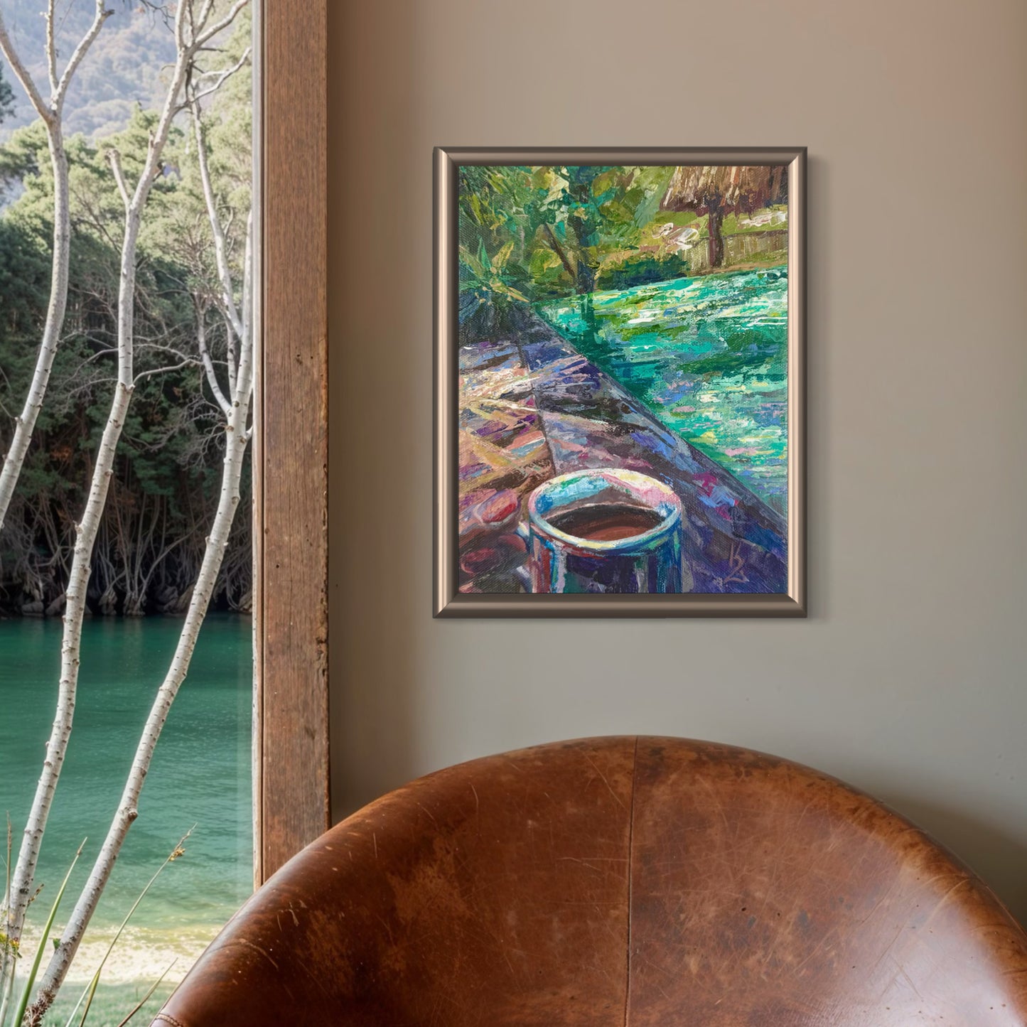 Coastal Coffee. Deep violet. Print
