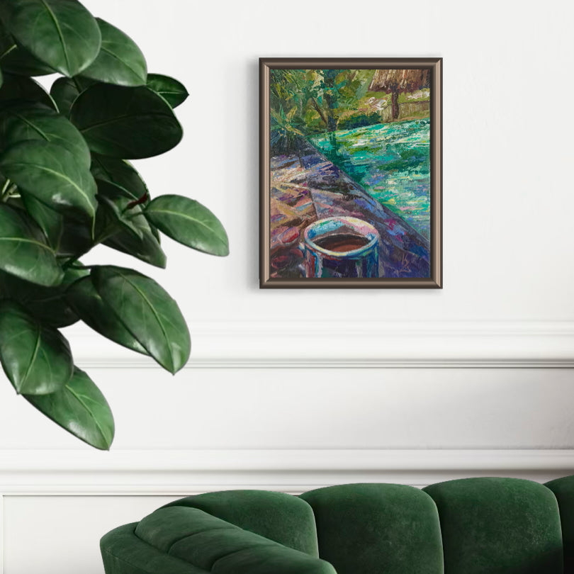 Coastal Coffee. Deep violet. Print
