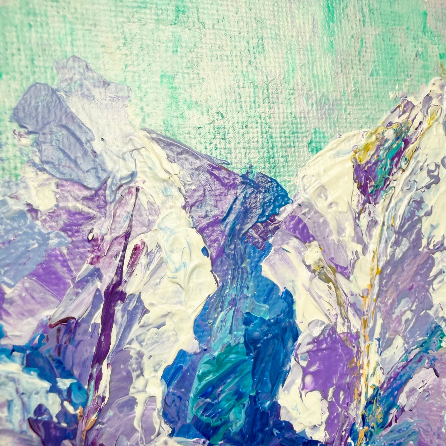 My painted garden. Iris. Blue