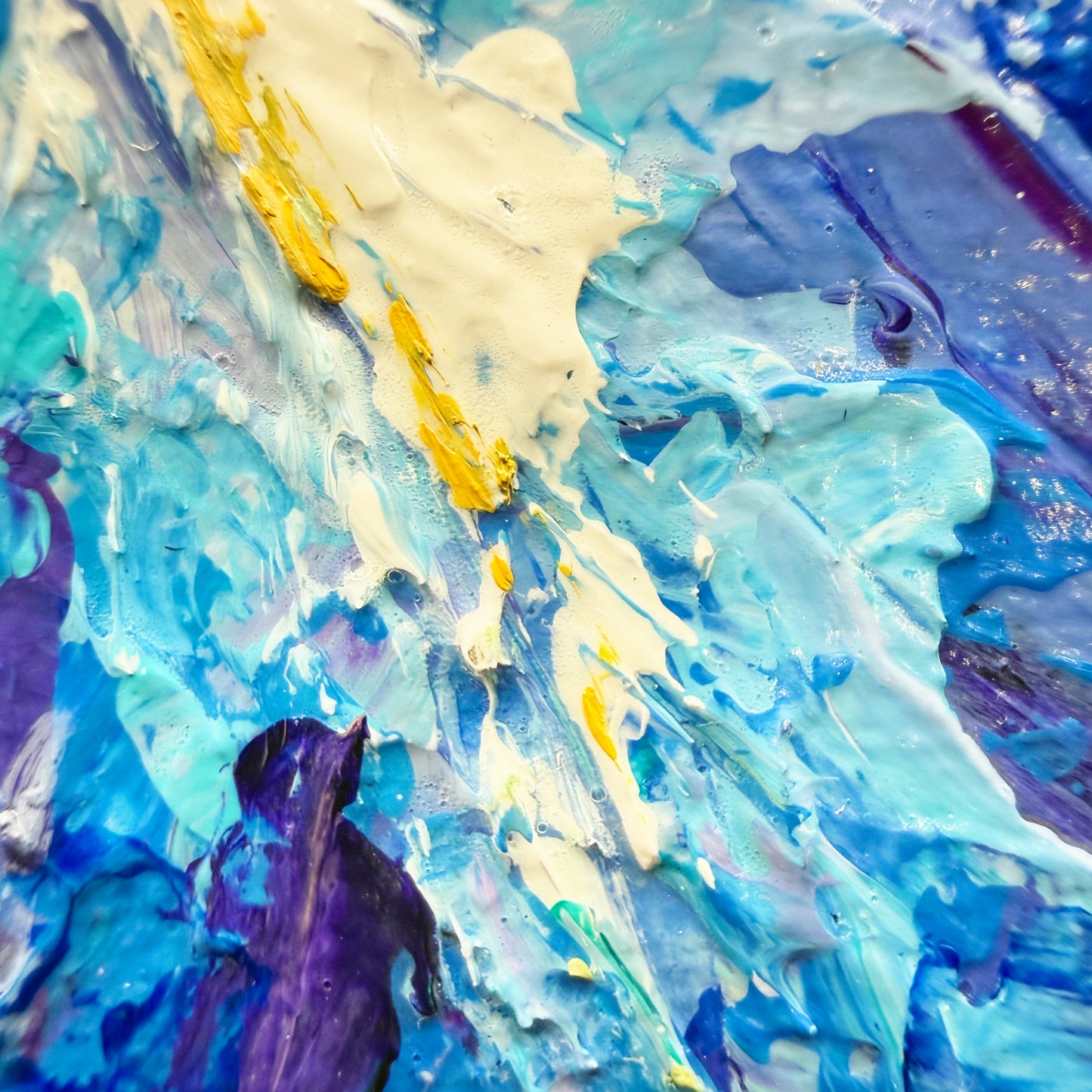 My painted garden. Iris. Blue