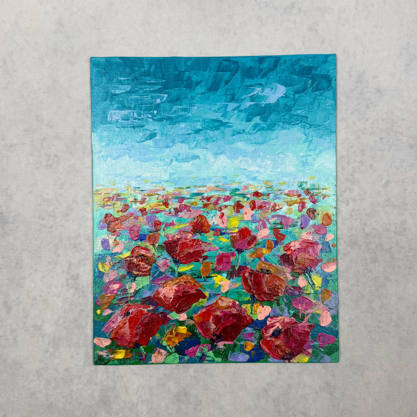 Flower wave. Poppies