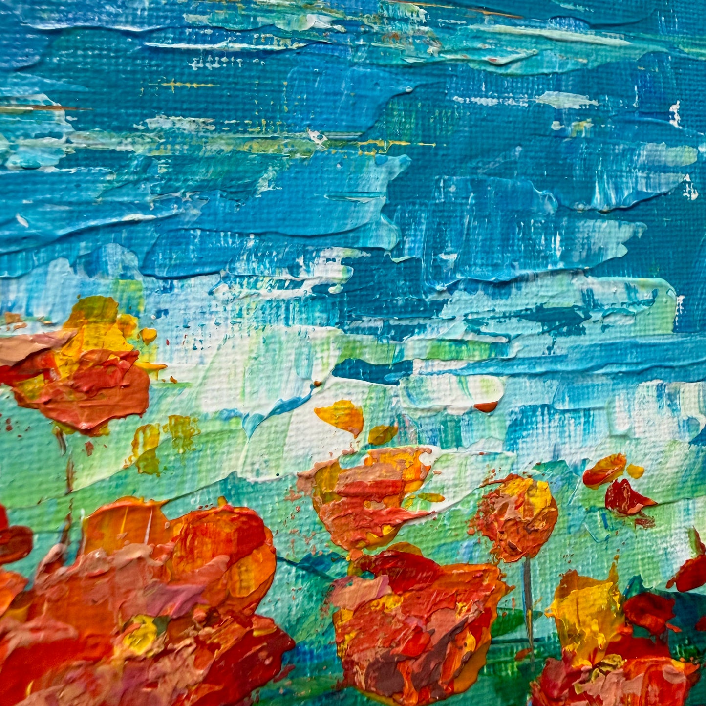 Flower wave. Californian poppies