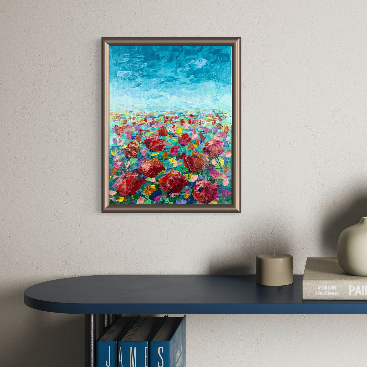 Flower wave. Poppies