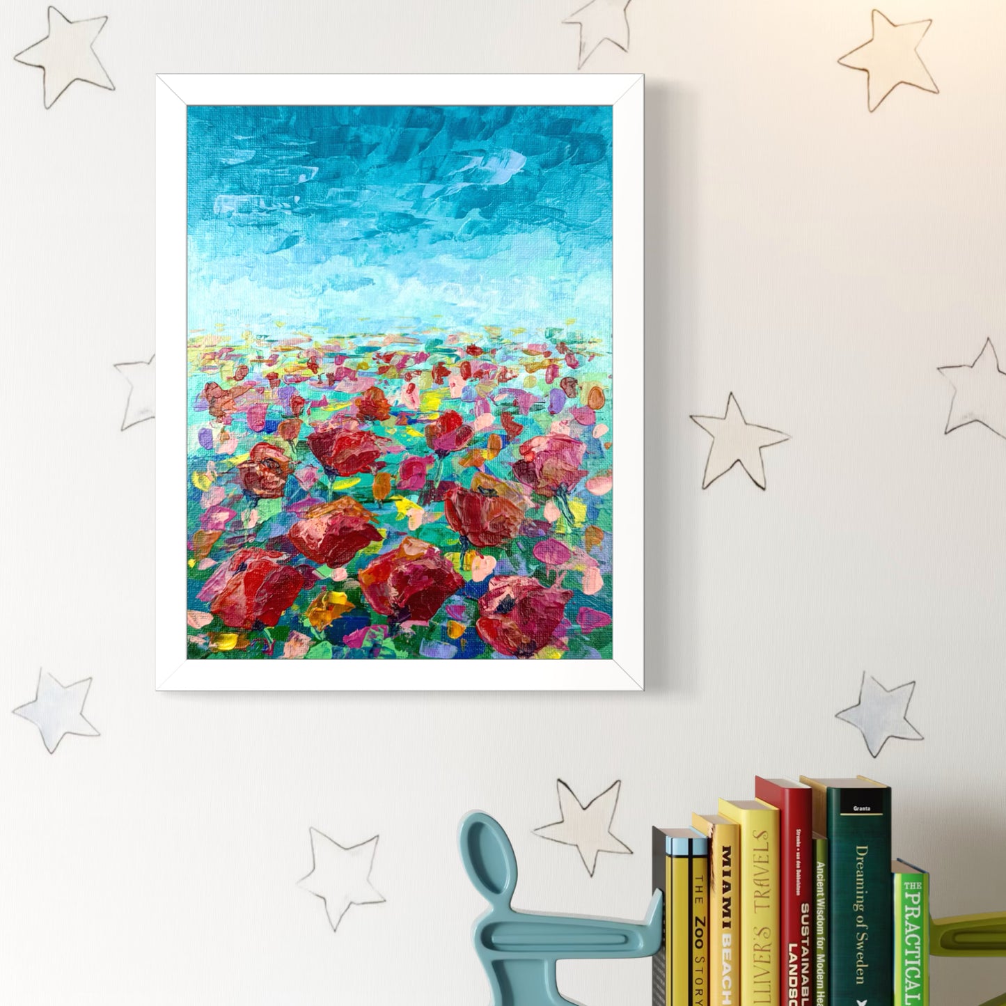 Flower wave. Poppies