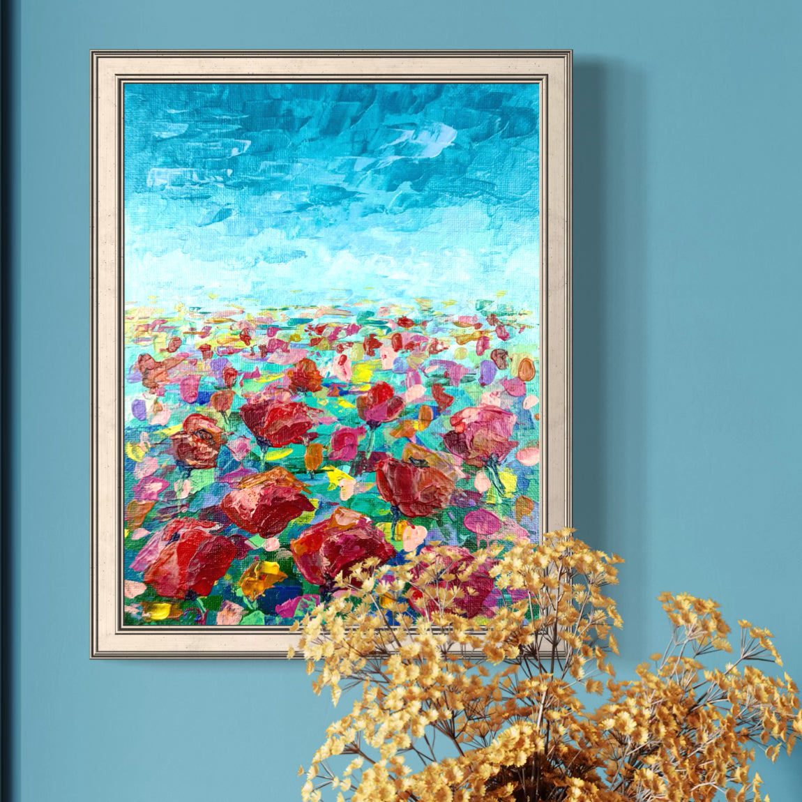 Flower wave. Poppies