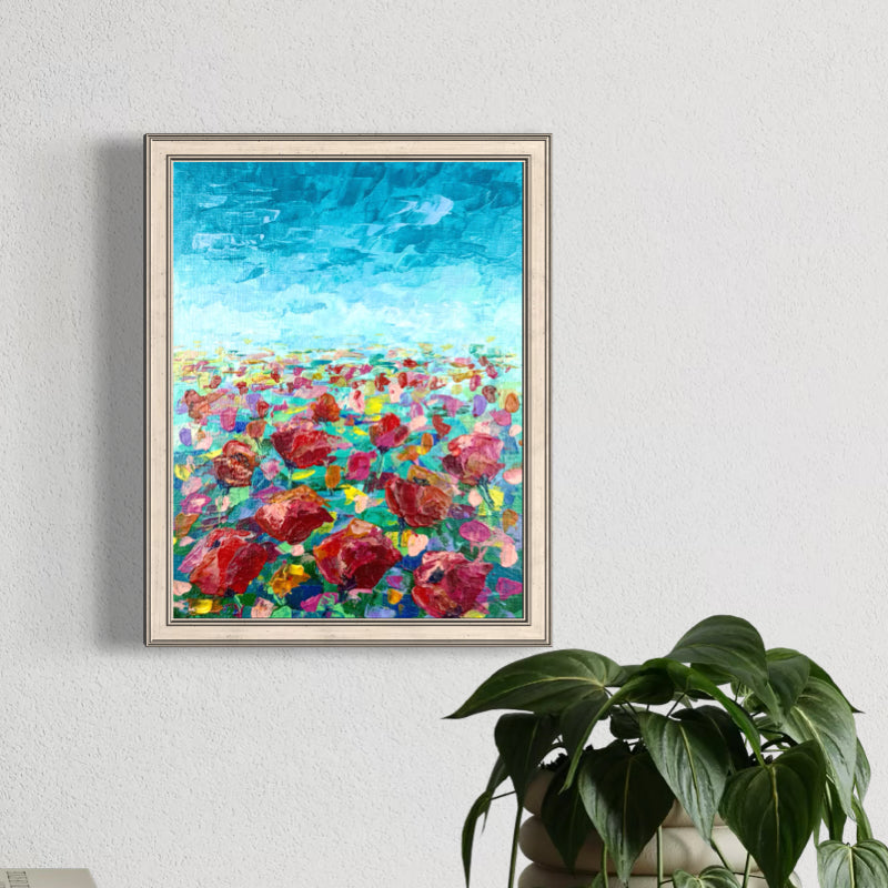 Flower wave. Poppies