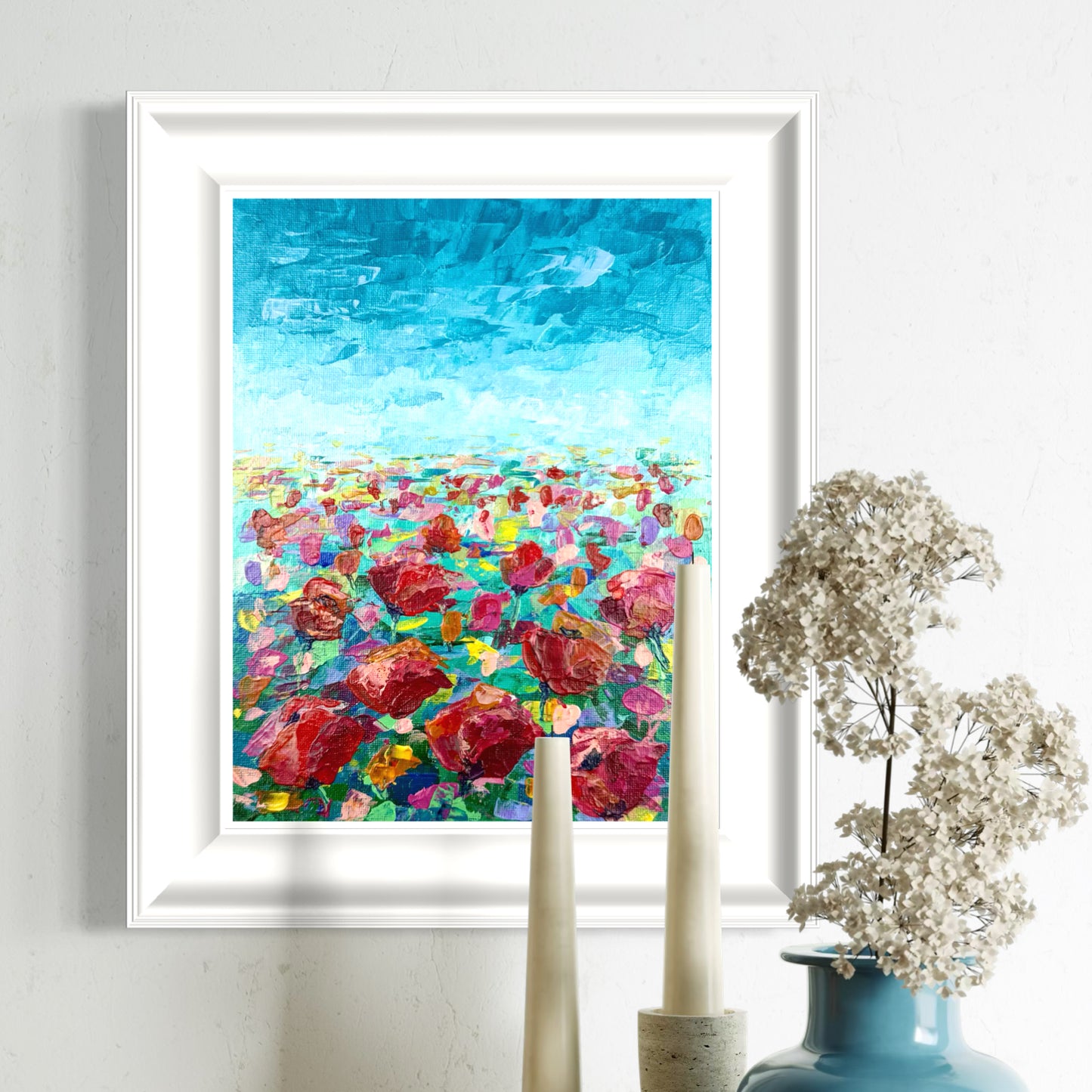 Flower wave. Poppies