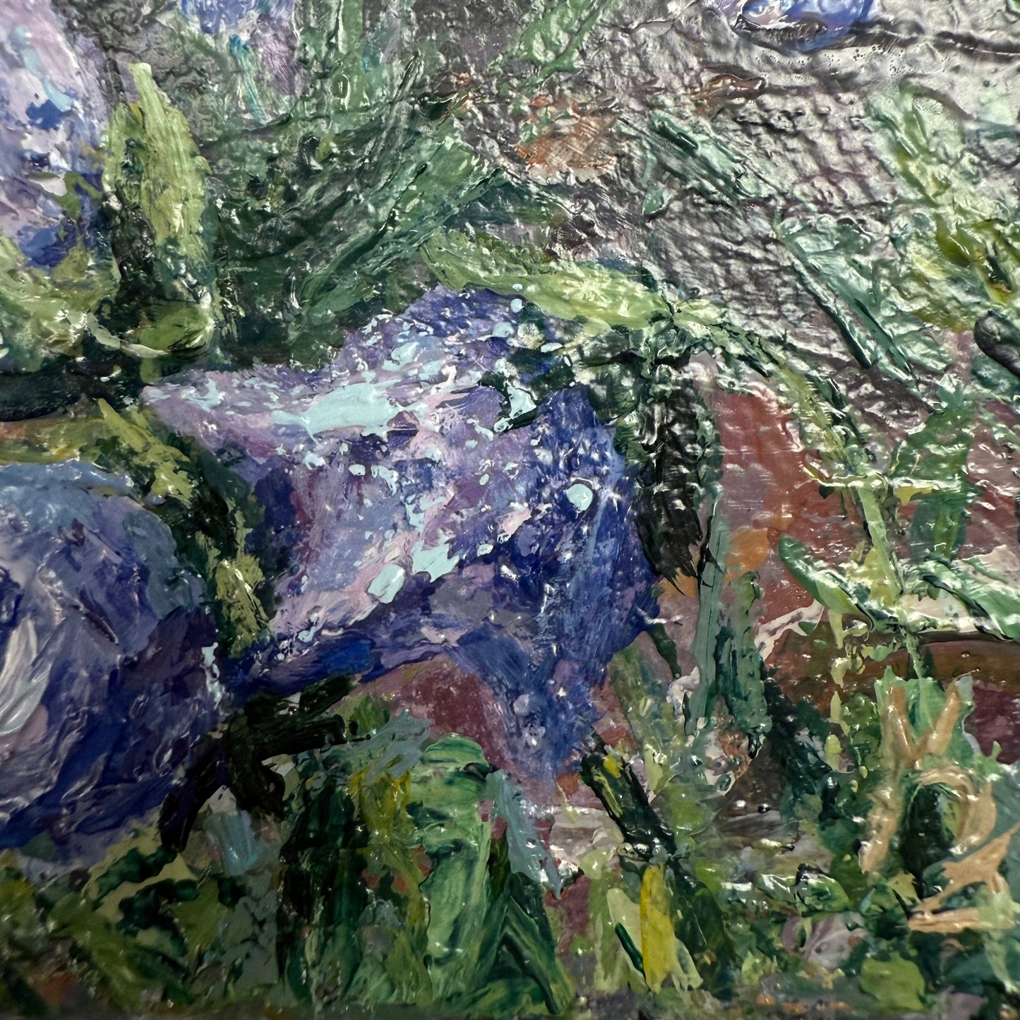 Bellflowers and Lichen. Print