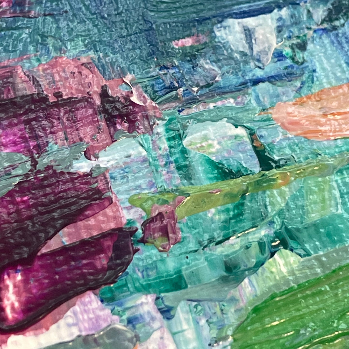 My painted garden. Pond. Print