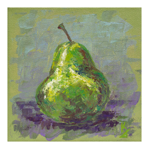 Pear. Green. Print
