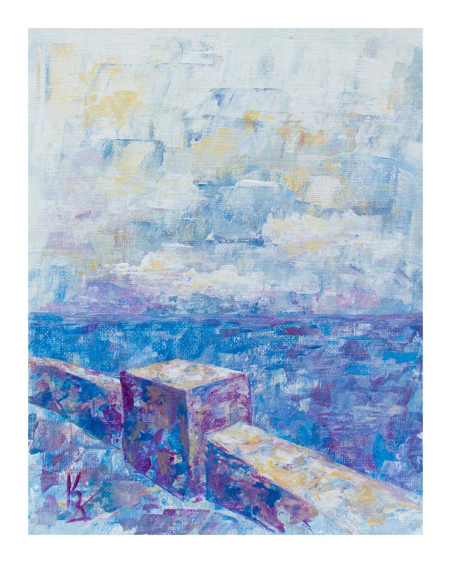 Stone promenade. Print