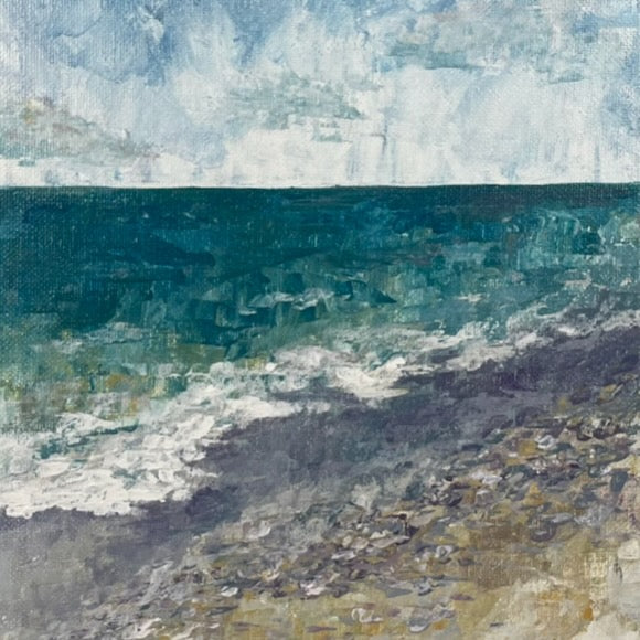 Tiny purple pebbles. Print