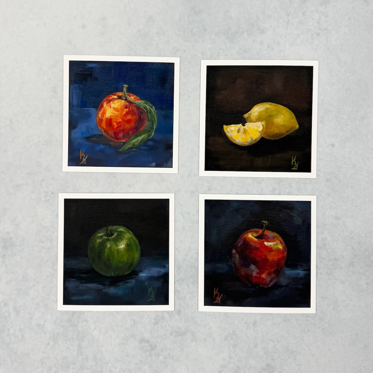 Apple. Slate. Fine Art Print from original painting. Giclée Print.
