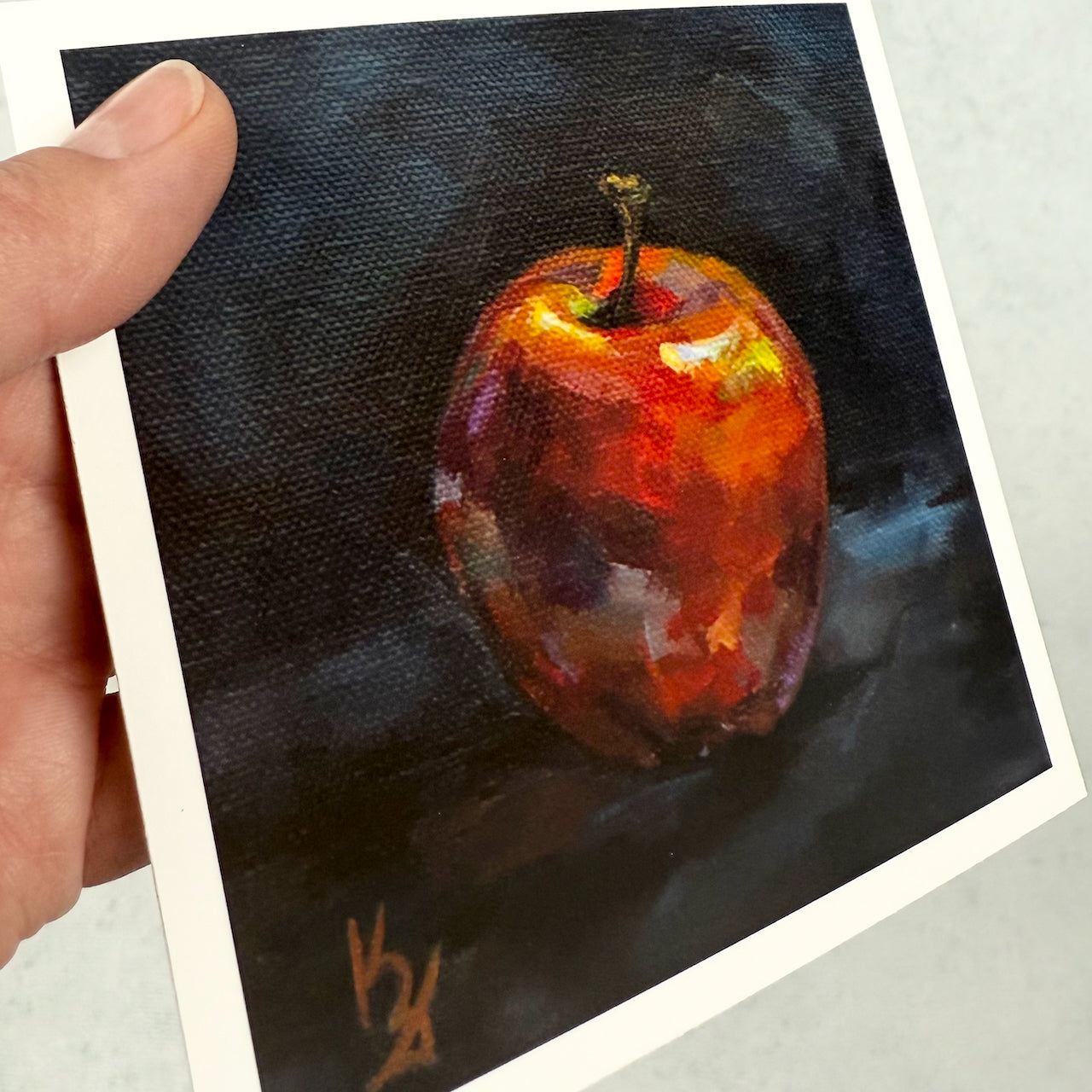 Apple. Slate. Fine Art Print from original painting. Giclée Print.