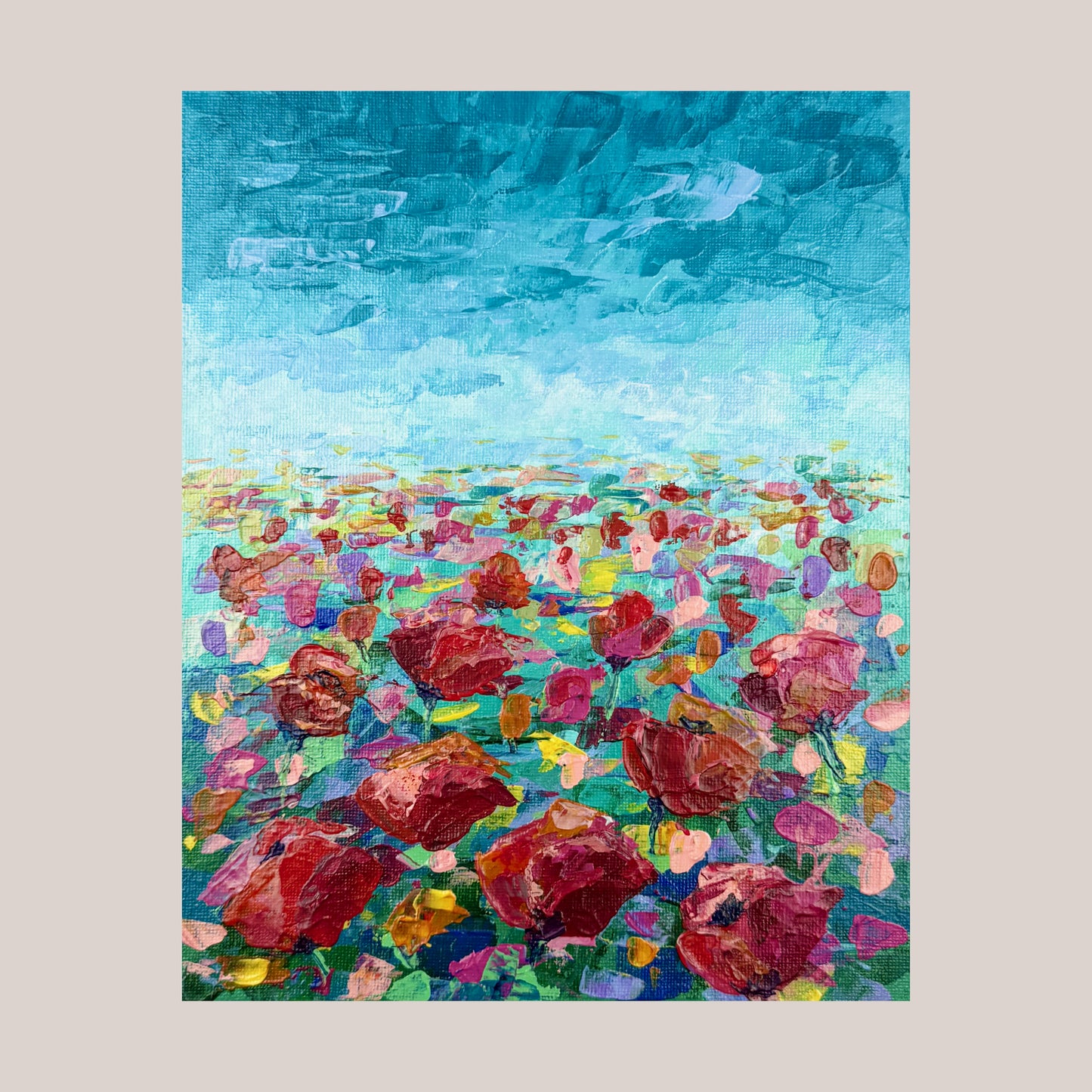 Flower wave. Poppies