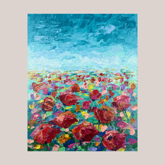 Flower wave. Poppies