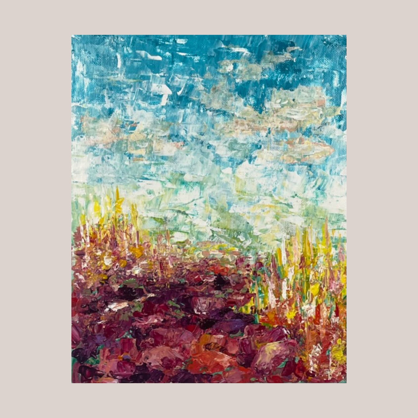 Flower wave. Maroon