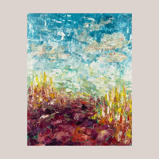 Flower wave. Maroon