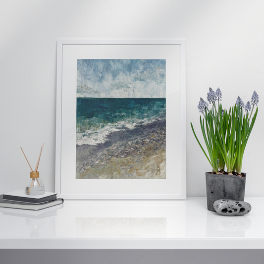 Tiny purple pebbles. Print
