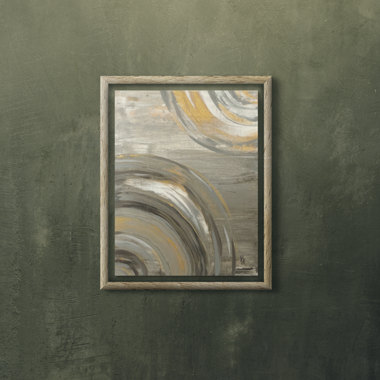 Motion... Art, decor, optimistic original signed neutral  painting on canvas