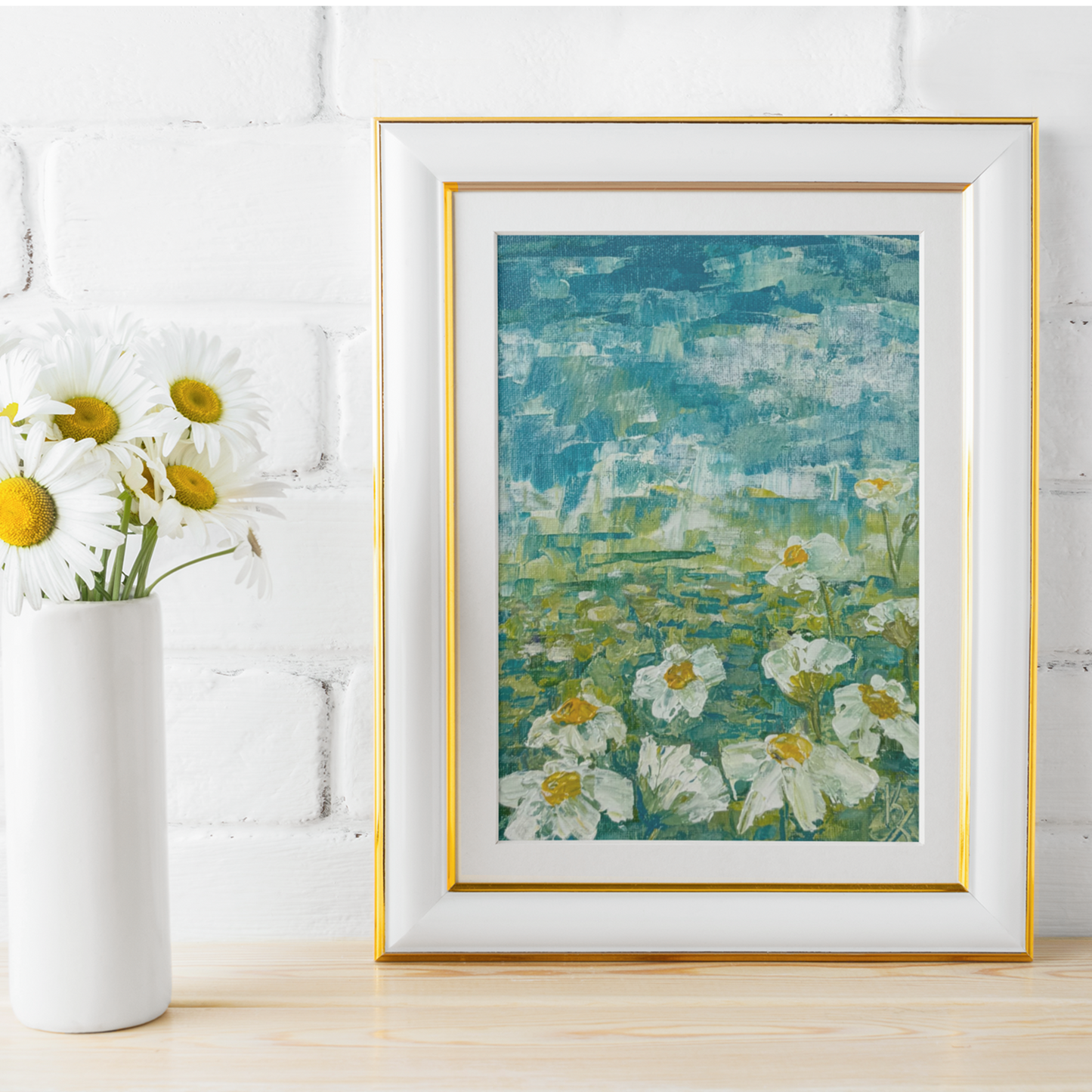 Daisies Meadow. Print