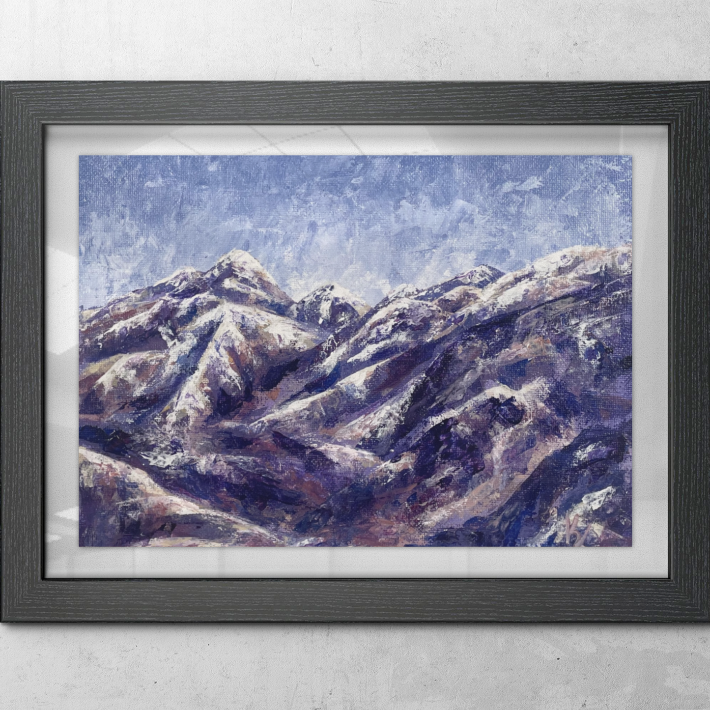 Purple mountains. Print