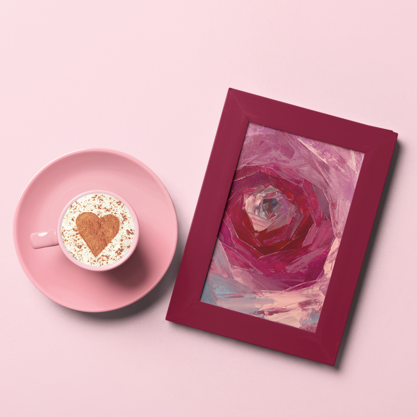 Deep feelings. Rose. Print