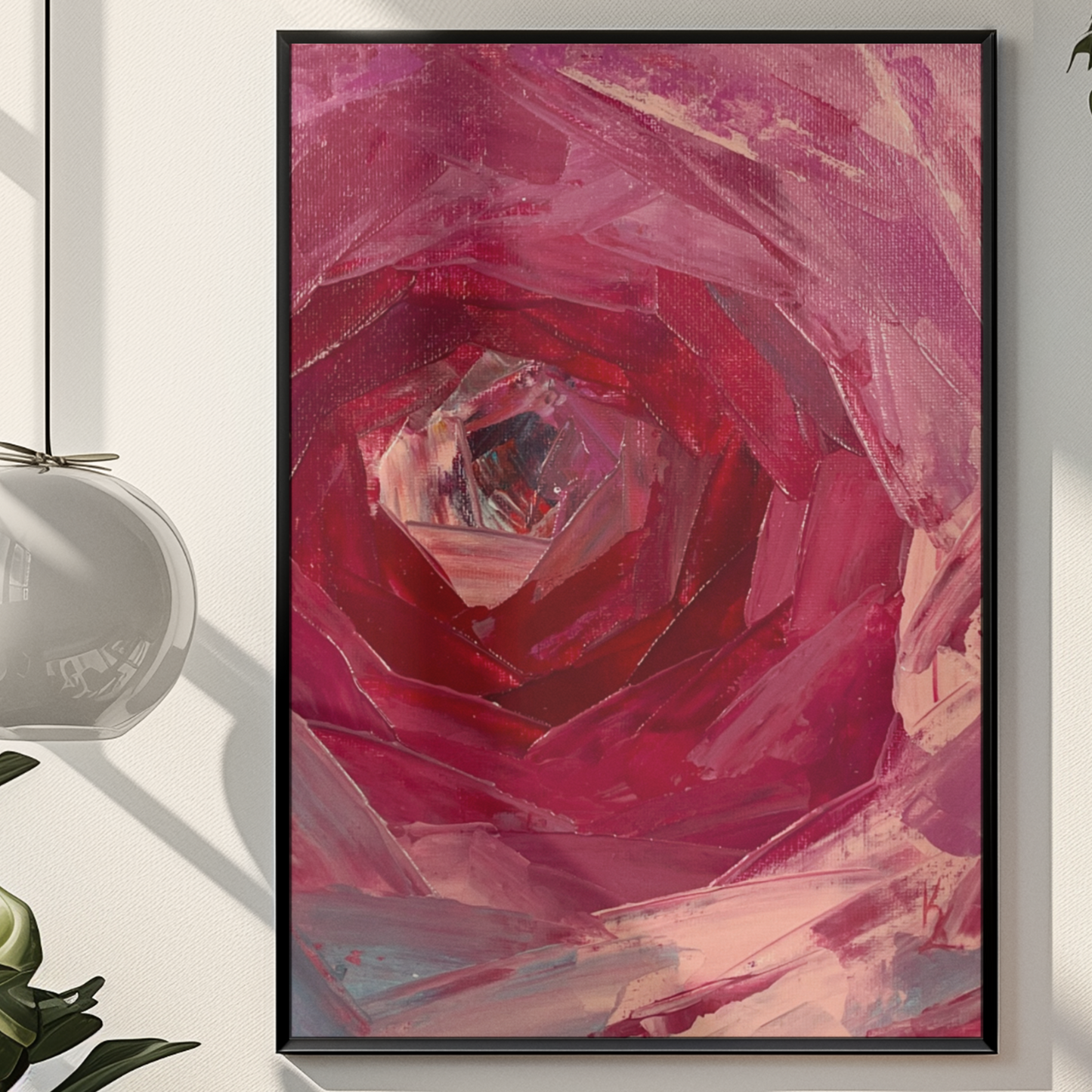 Deep feelings. Rose. Print