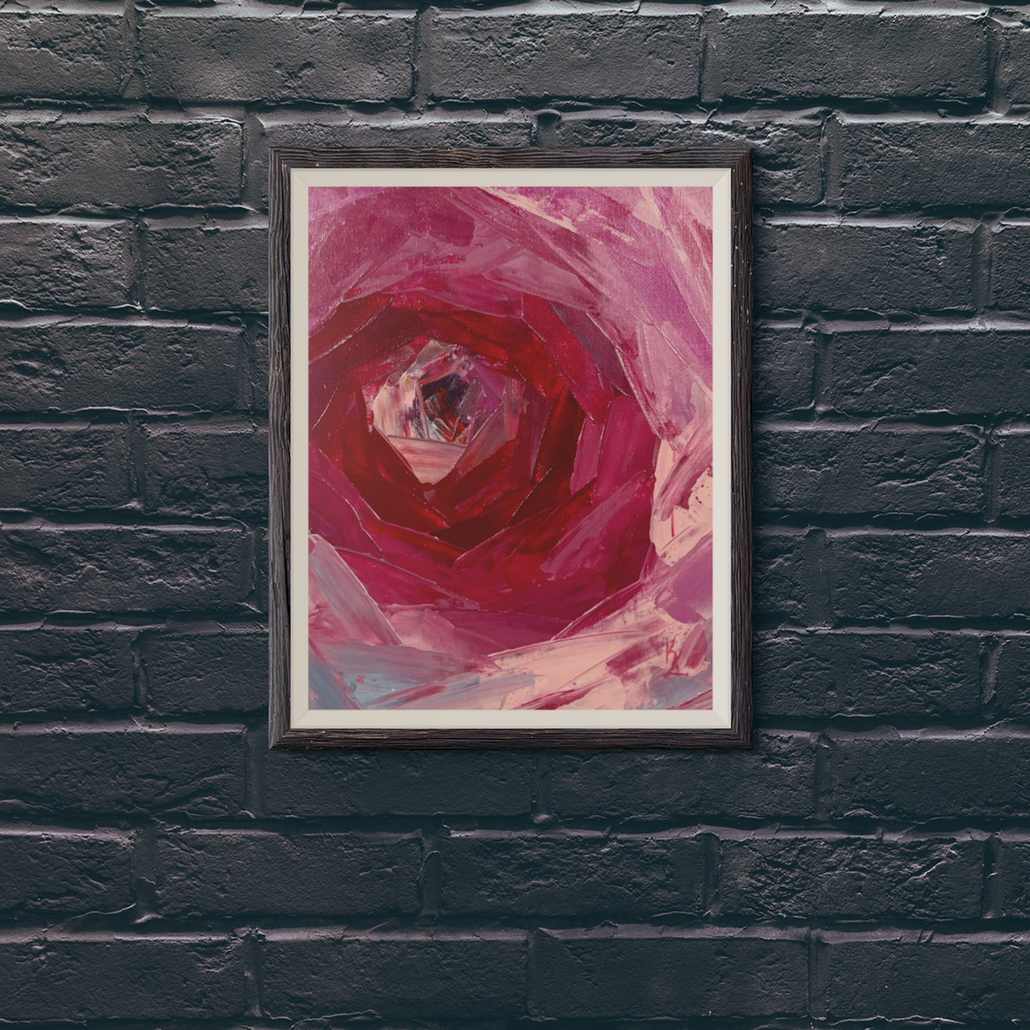 Deep feelings. Rose. Print