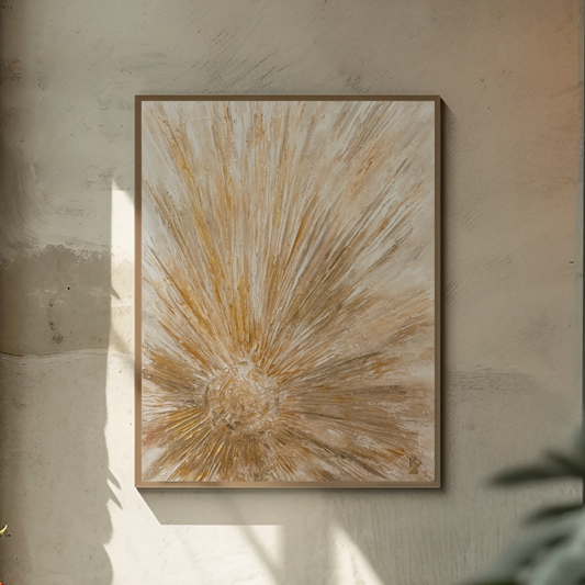Solar Mandala. Honey gold