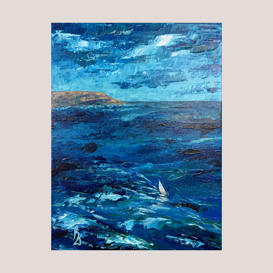 Sailboat. Purple