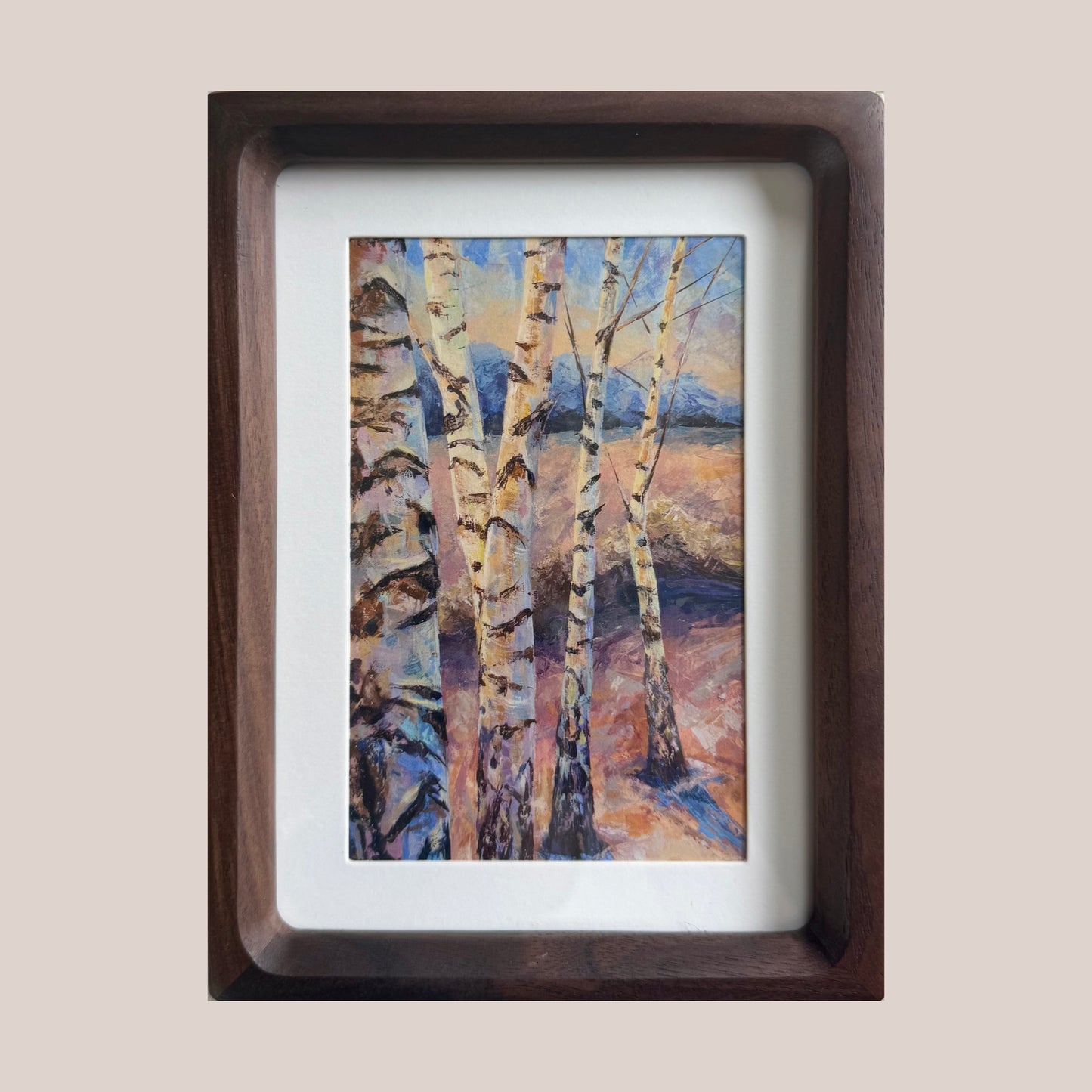 Nature Blush. Pale. Print, framed