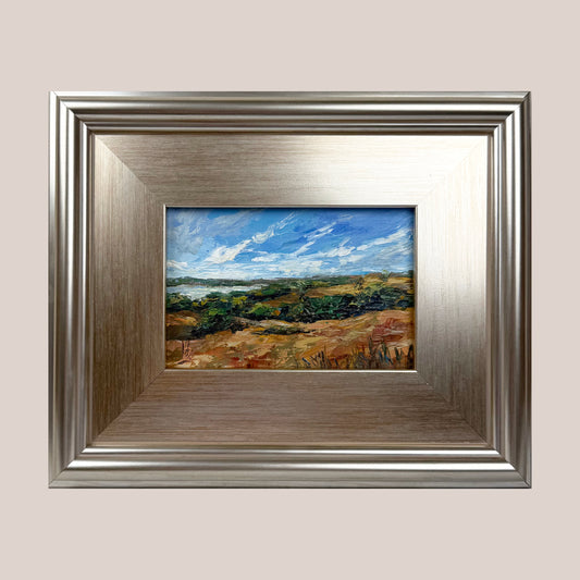 Waving Grasses. Ocher, framed