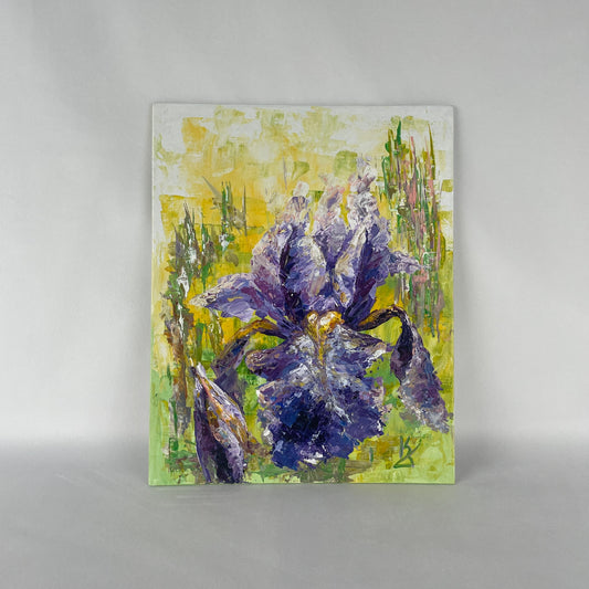 My painted garden. Iris. Yellow